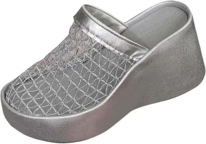 Platforms Wedges for Women Colse Toe Hollow Out Fishnet Mesh Sandals Arch Support Indoor Outdoor Beach Walking Standing