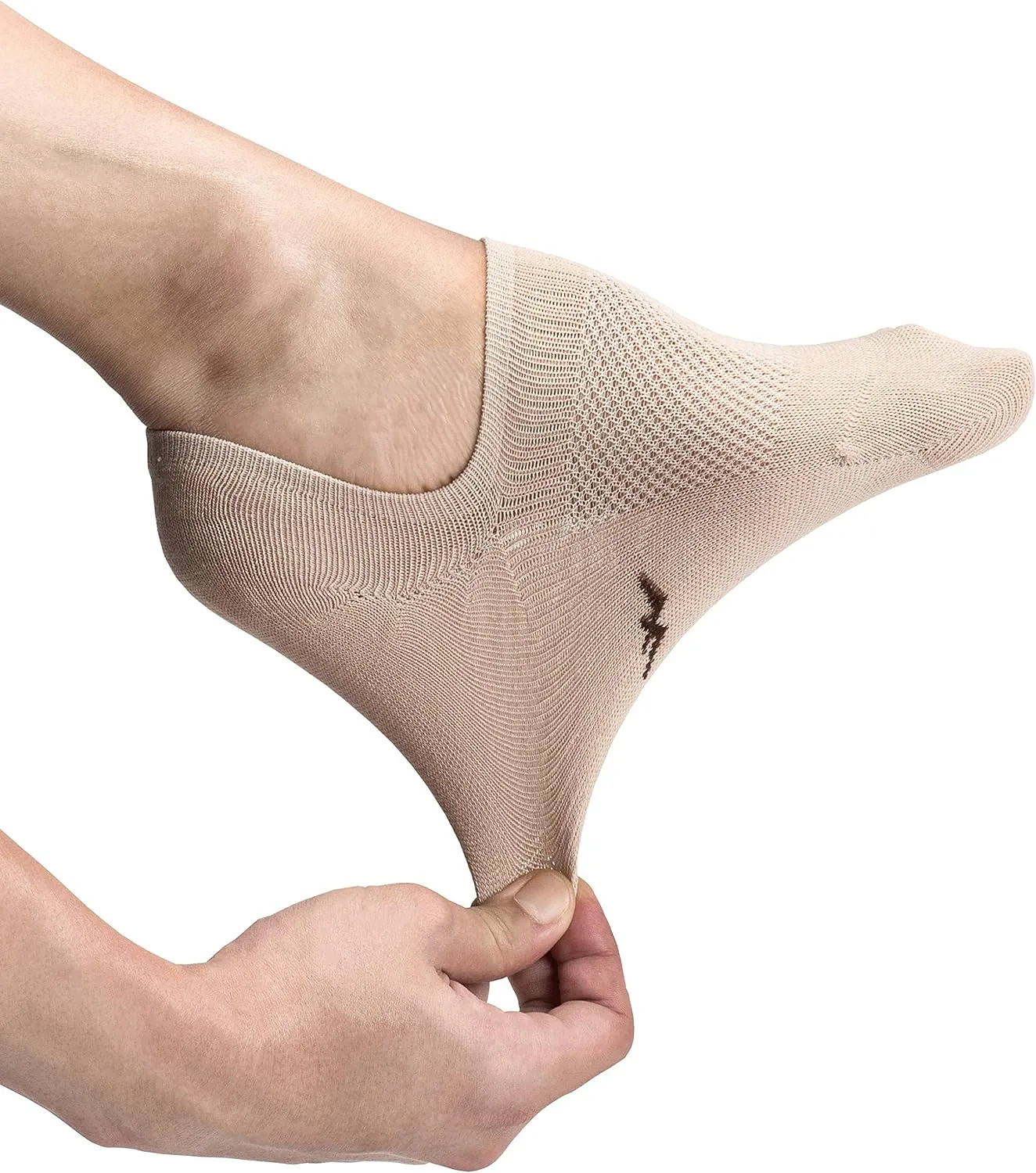 Pro Mountain Thin No Show Socks Seamless Wide Toe Box 6 Pack Liner Unisex Size S to X-Large Cotton Footies