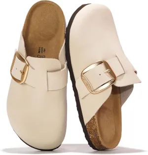 Project Cloud Genuine Leather Clogs for Women Shoes - Memory Foam Insole, Non-Slip & Natural Cork Footbed Womens Clogs and Mules 2025 (Manchester)