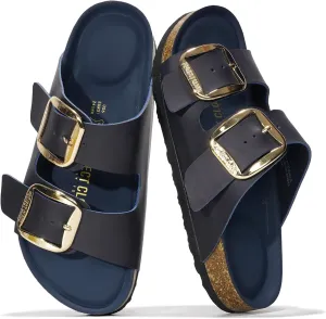 Project Cloud Genuine Leather Flat Sandals for Women 2025 Comfortable Beach Essentials Womens Sandals Memory Foam Vacation Essentials Slides for Women Footwear (Santorini)