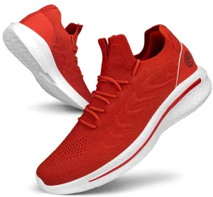Pujcs Men Sneakers Lightweight Running Shoes for Men Slip on Walking Shoes with Breathable Mesh Comfortable Atheletic Shoes for Tennis Gym Workout