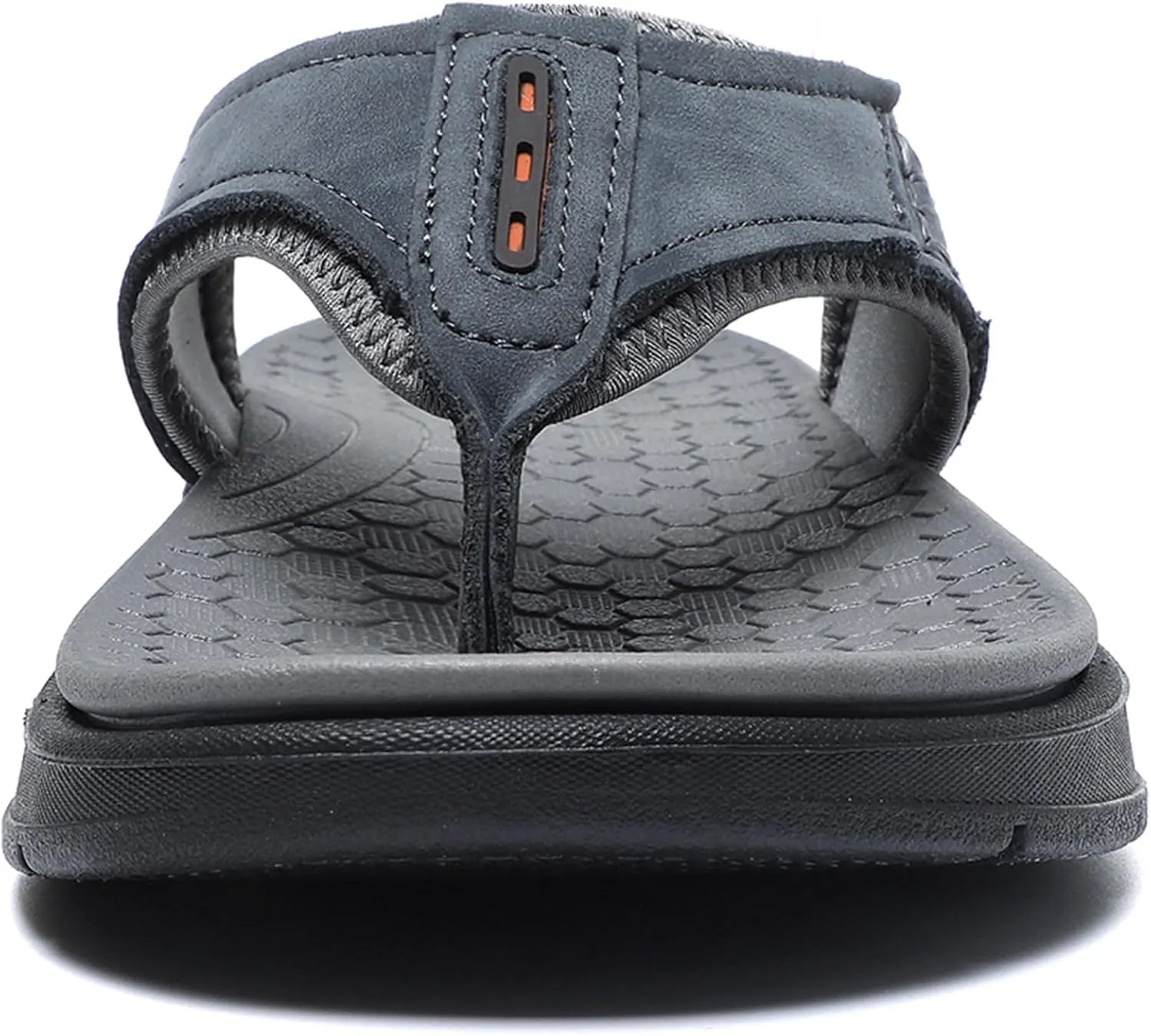 Quickshark Mens Flip Flops Leather Thong Sandals Arch Support Beach Slippers
