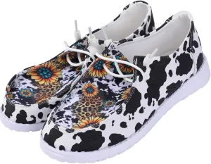 RACHAPE Womens Shoes Sneakers Boho Blanket Shoes Multiple Colors Women's Lace Up Loafers | Comfortable & Light-Weight