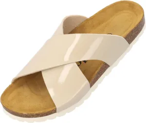 Rianel Women's Mules - Comfortable Sandals with Crossed Straps - Slippers - Fashionable Summer Shoes