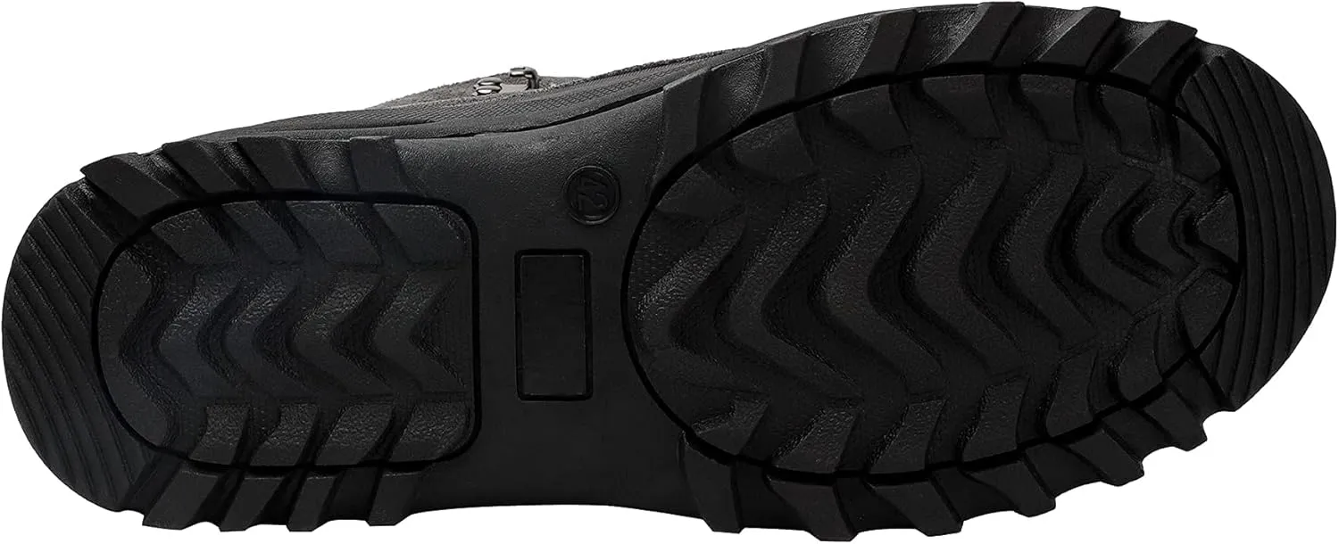 riemot Women's Men's Winter Boots Waterproof Snow Boots Insulated Furry Walking Mucker Yard Boots Warm Anti-Slip Ankle Hiking Skiing Boots Black Brown Grey Purple