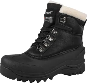 riemot Women's Men's Winter Snow Boots Waterproof Outdoor Boots Anti-slip Comfortable Boots Warm Fur Collar Shoes for Hiking Walking Camping Lace-up Shoes US 5-13 Black Brown