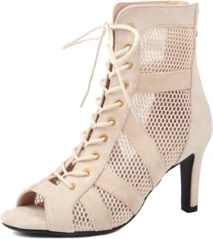 Roimaash 7/9.5/11CM Heel Height Women Gladiator Sandals Summer Boots Dance Heels