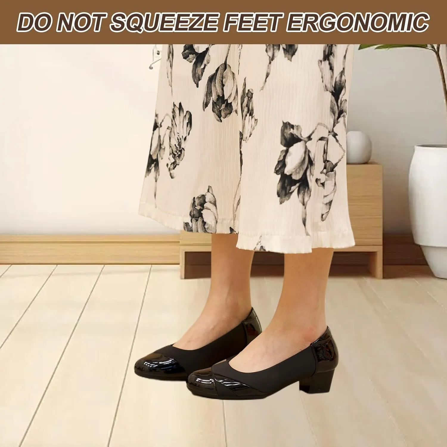 rthopedic Women's Low Heel Bunion Loafers Comfortable Slip On Dress Pumps with Arch Support