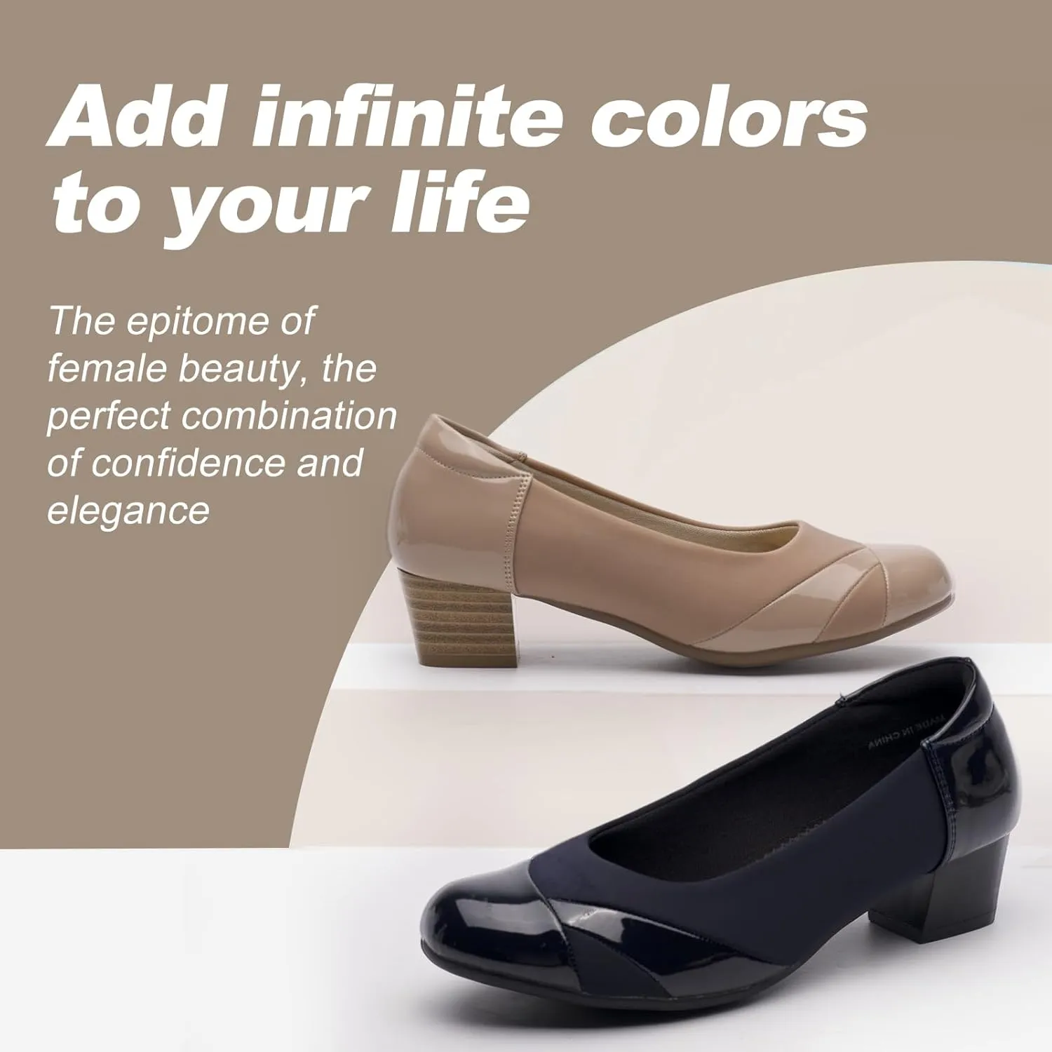 rthopedic Women's Low Heel Bunion Loafers Comfortable Slip On Dress Pumps with Arch Support