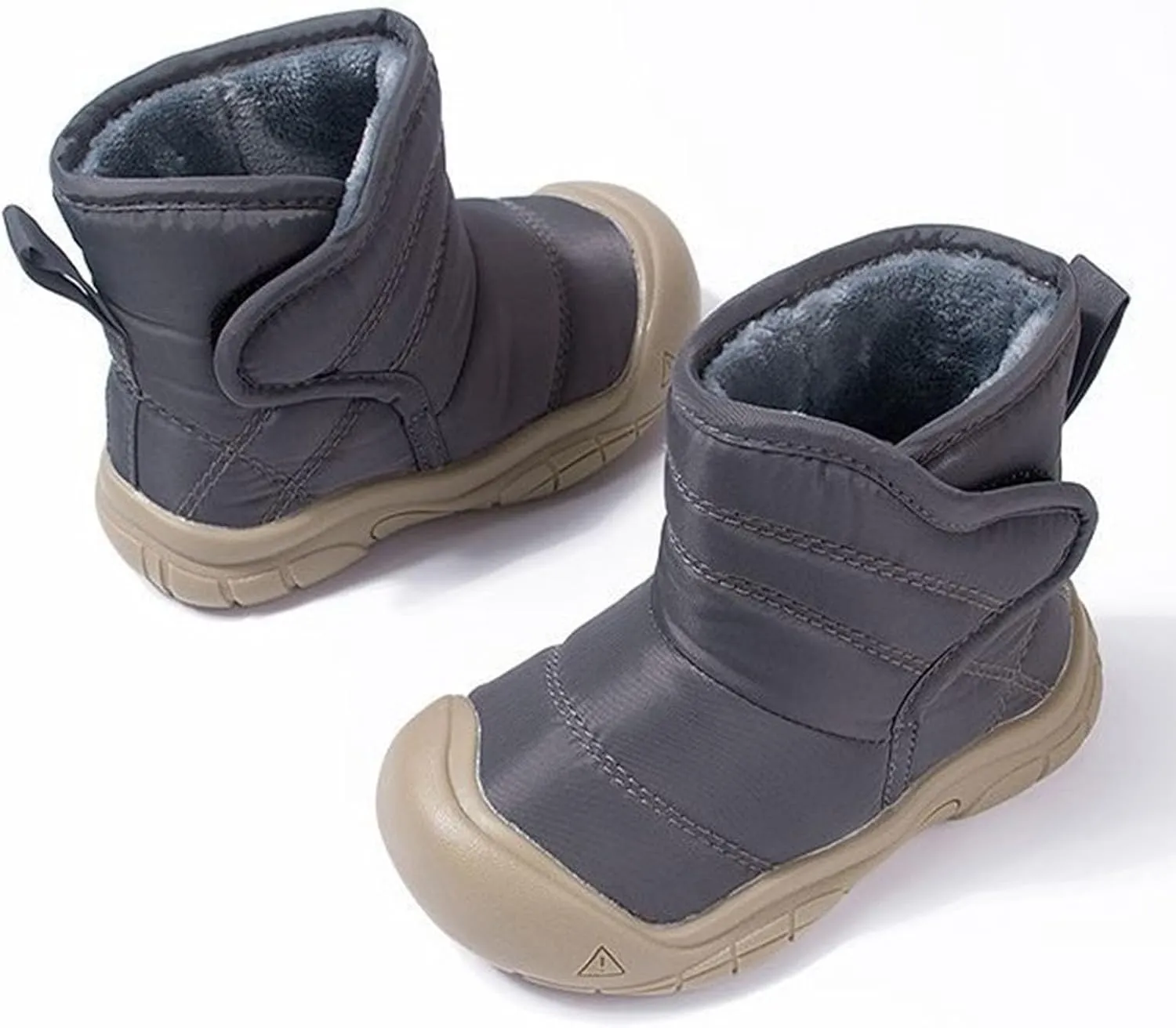 Rubber Sole Fuzzy Snow Booties For Toddler Boys Girls Kids Open Toe Ankle Ski Shoes Winter Outdoor Sport Boots Warm