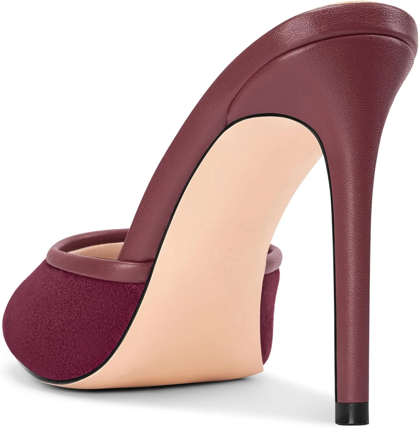 Saekcted Womens Heeled Mules Stiletto High Heel Sandals Pointed Toe Pumps Slip-on Slingback Casual Dress 3.9 Inches Heels