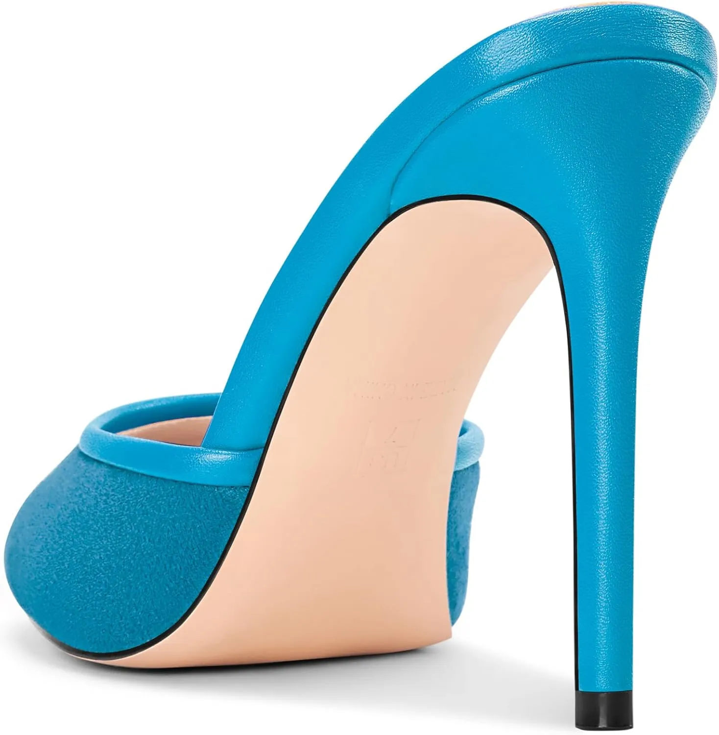 Saekcted Womens Heeled Mules Stiletto High Heel Sandals Pointed Toe Pumps Slip-on Slingback Casual Dress 3.9 Inches Heels