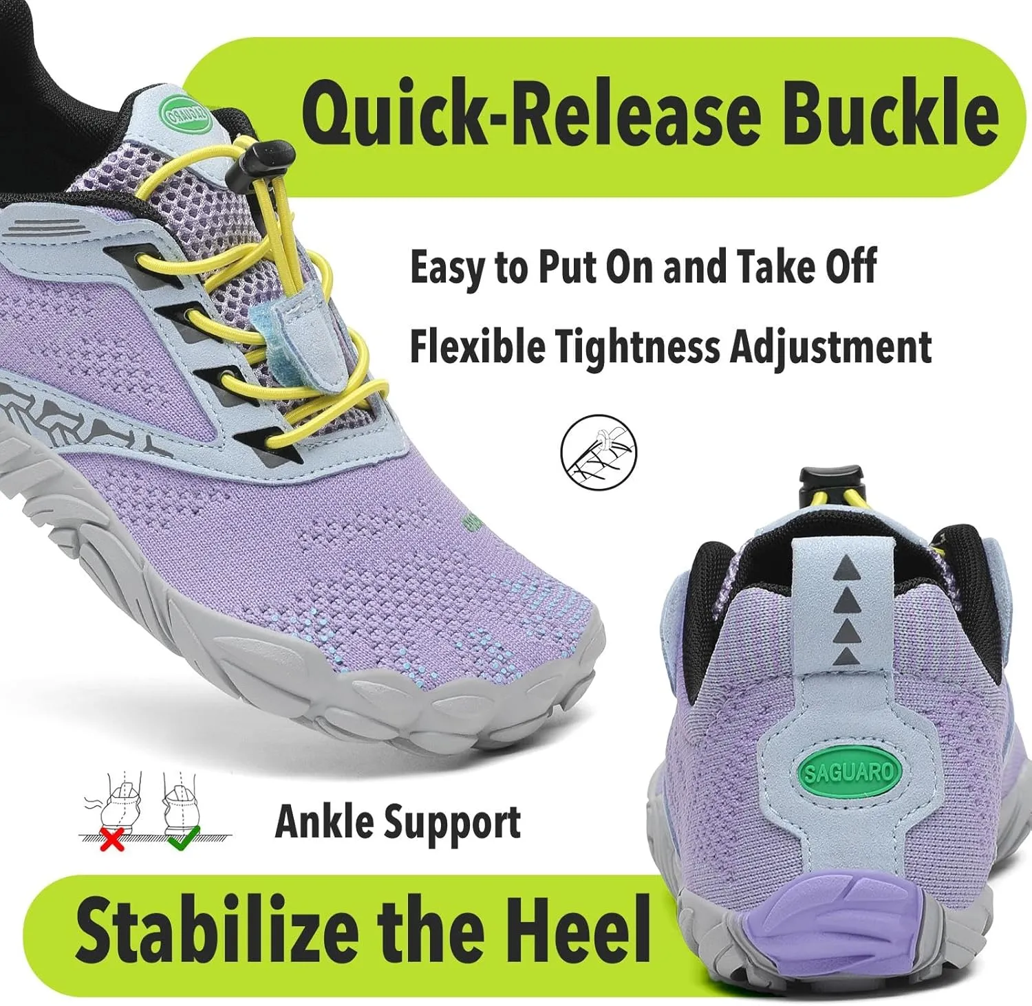 SAGUARO Womens Mens Barefoot Shoes Minimalist Trail Runner Wide Toe Box Zero Drop Outdoor Cross Training Shoe