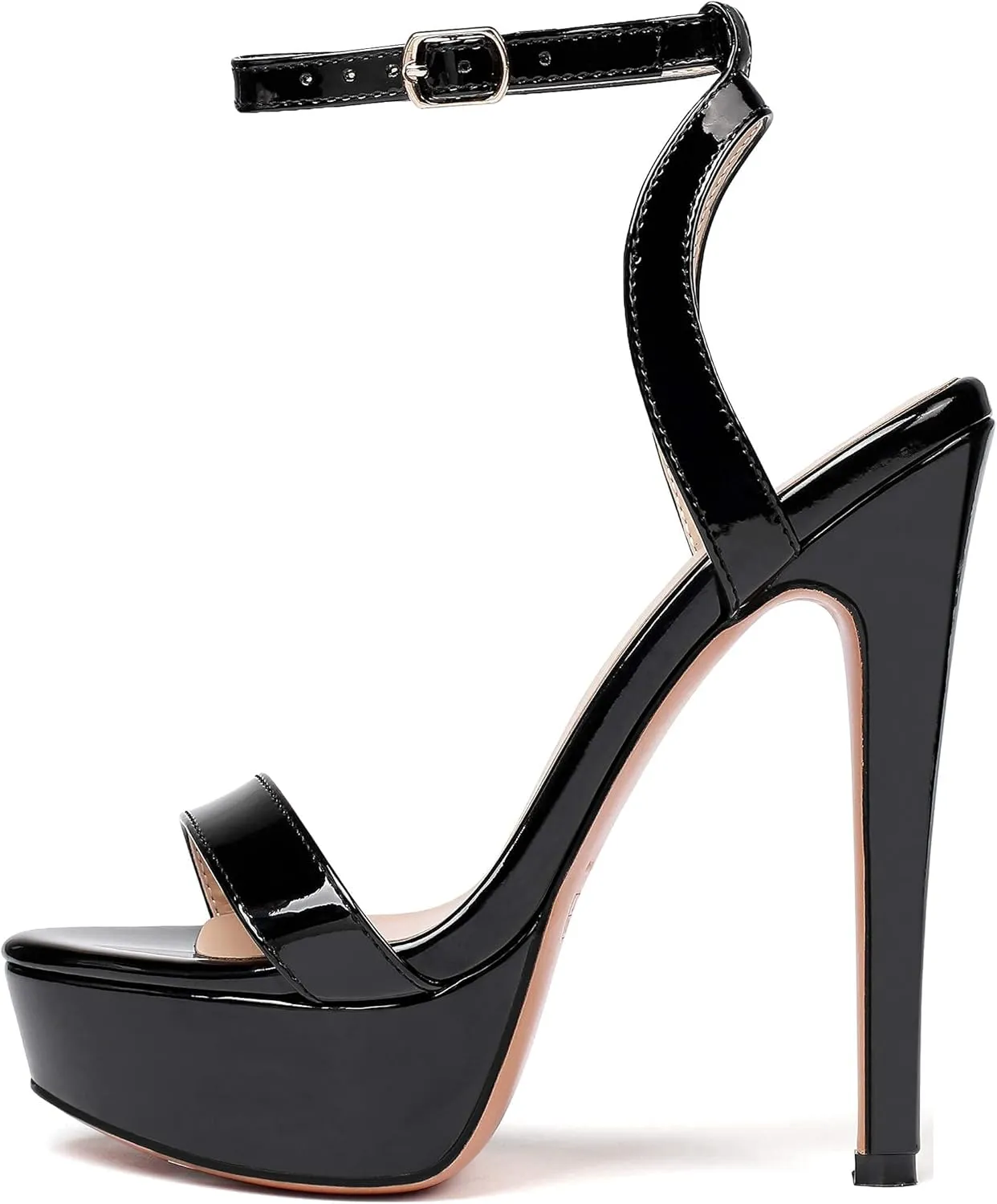 SAMMITOP Women's Open Toe Platform High Heeled Sandals Stiletto Dress Shoes