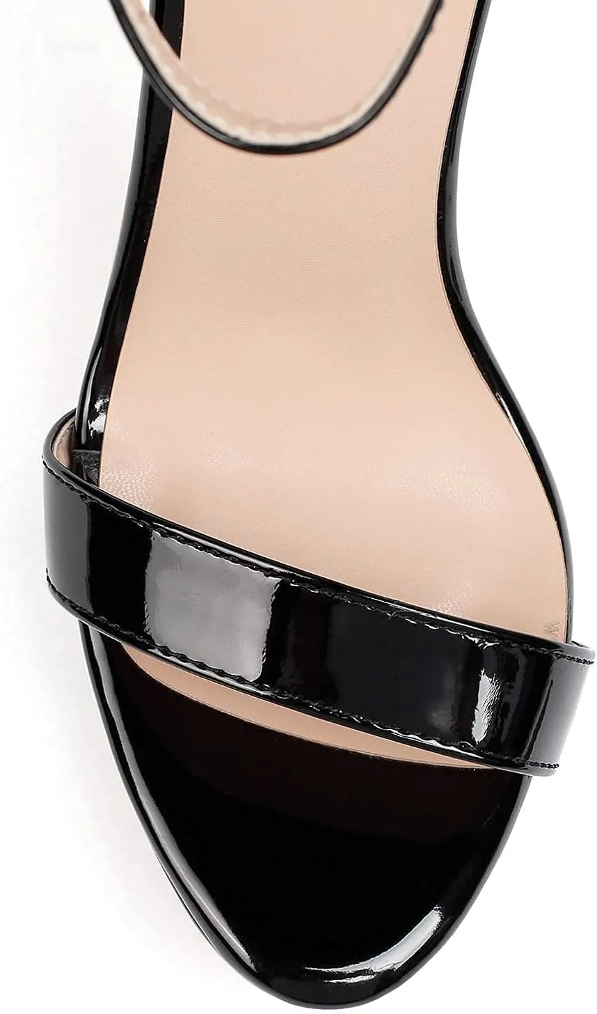 SAMMITOP Women's Open Toe Platform High Heeled Sandals Stiletto Dress Shoes