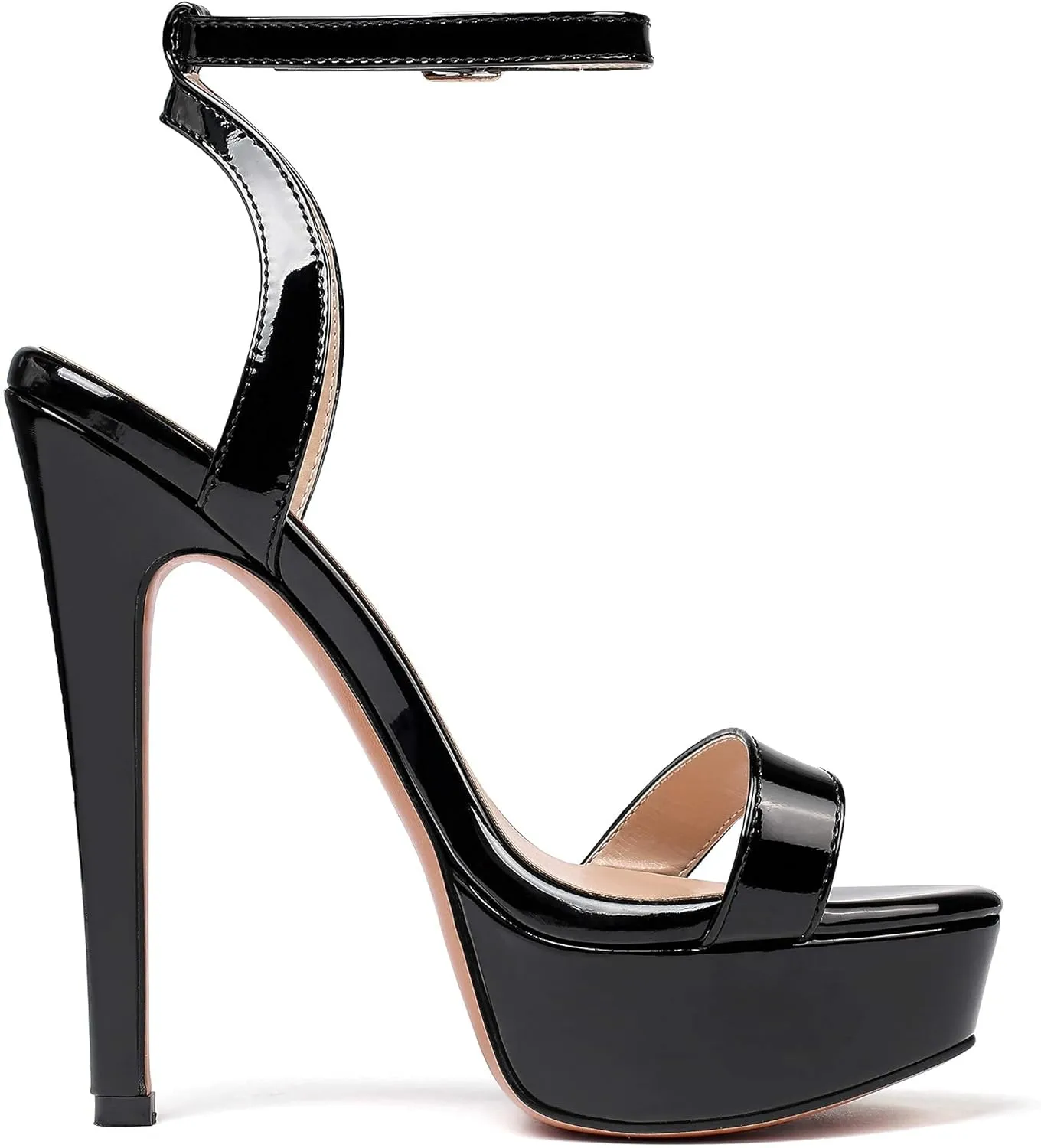 SAMMITOP Women's Open Toe Platform High Heeled Sandals Stiletto Dress Shoes