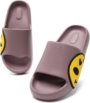 Sandals for Girls and Boys,Mens Slippers Sandals for Women,EVA Anti-Slip Indoor & Outdoor Kids Slippers Smile Face Open Toe Spa Bath Pool Gym House Casual Shower Shoes