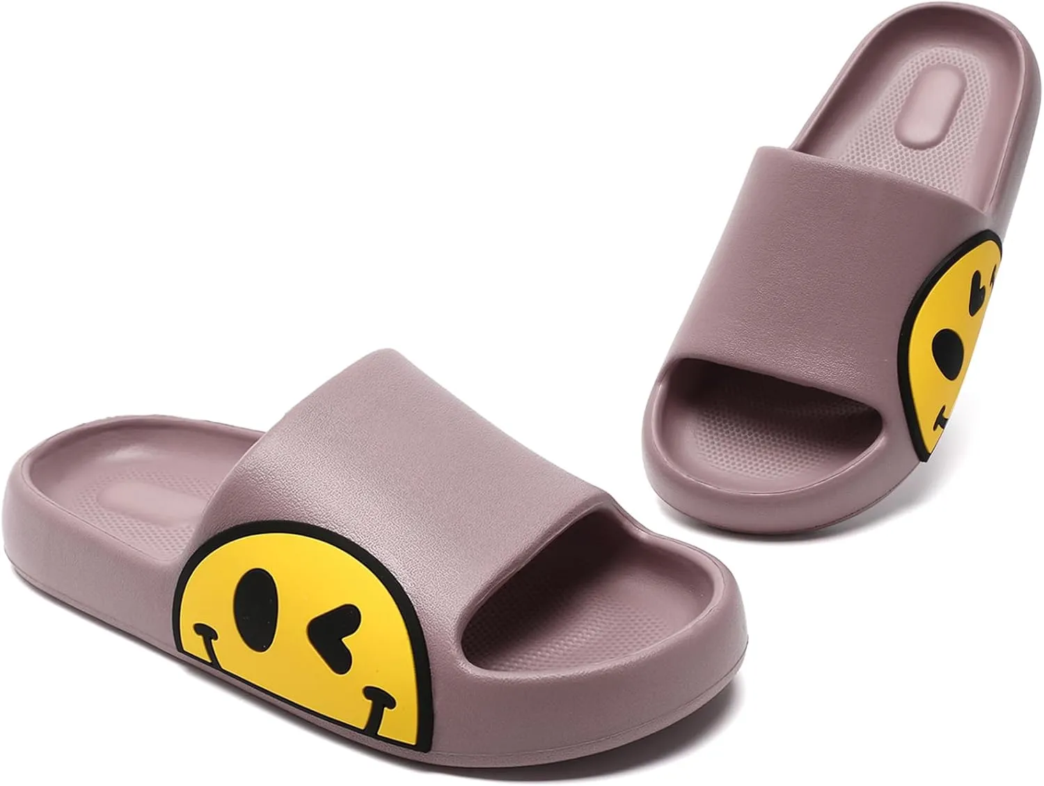 Sandals for Girls and Boys,Mens Slippers Sandals for Women,EVA Anti-Slip Indoor & Outdoor Kids Slippers Smile Face Open Toe Spa Bath Pool Gym House Casual Shower Shoes