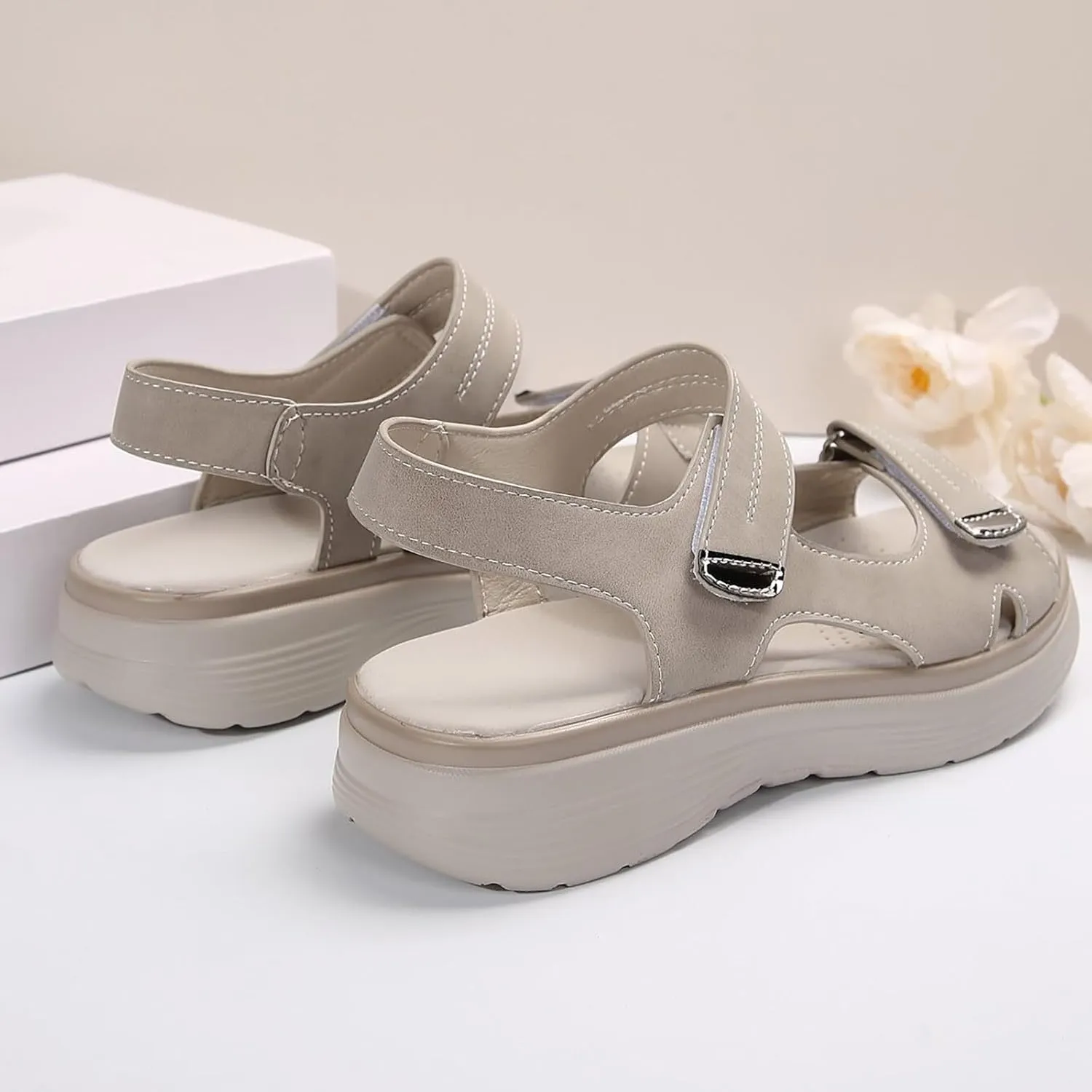 Sandals for Women 2025 Comfortable Orthopedic Walking Shoes with Arch Support Wide Feet Comfy Orthotic Recovery Shoes