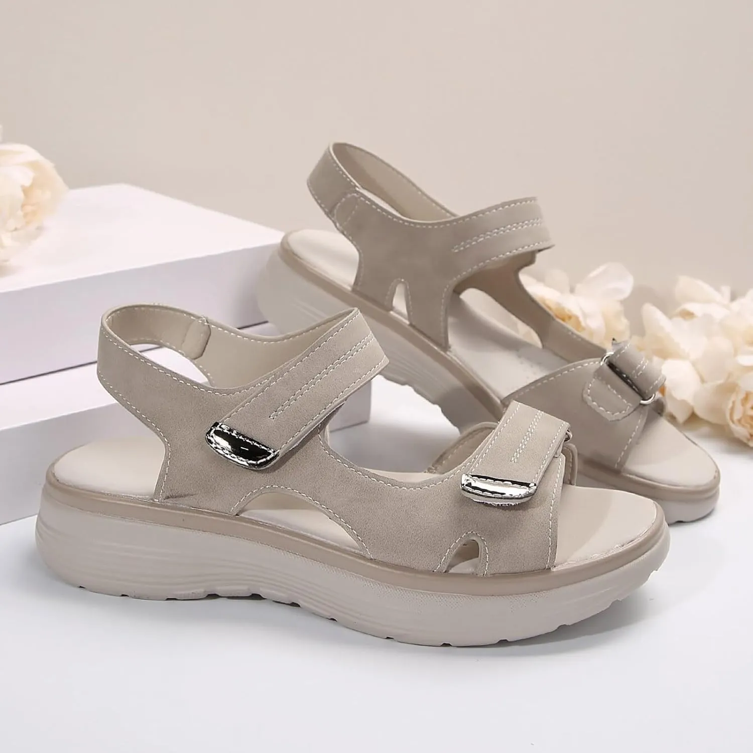 Sandals for Women 2025 Comfortable Orthopedic Walking Shoes with Arch Support Wide Feet Comfy Orthotic Recovery Shoes