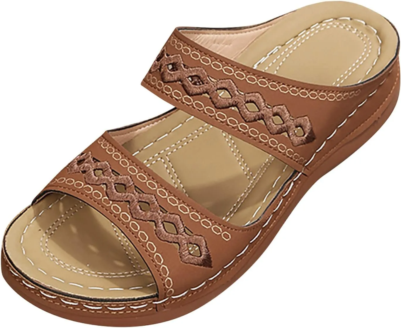 Sandals for Women Dressy Summer, Women Premium Orthopedic Open Toe Sandals Retro Anti-Slip Summer Casual Sandals