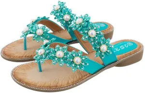 Sandals for Women Wide Width,Women's Comfy Flat Sandal Shoes Summer Beach Travel Fashion Slipper Flip Flops Shoes