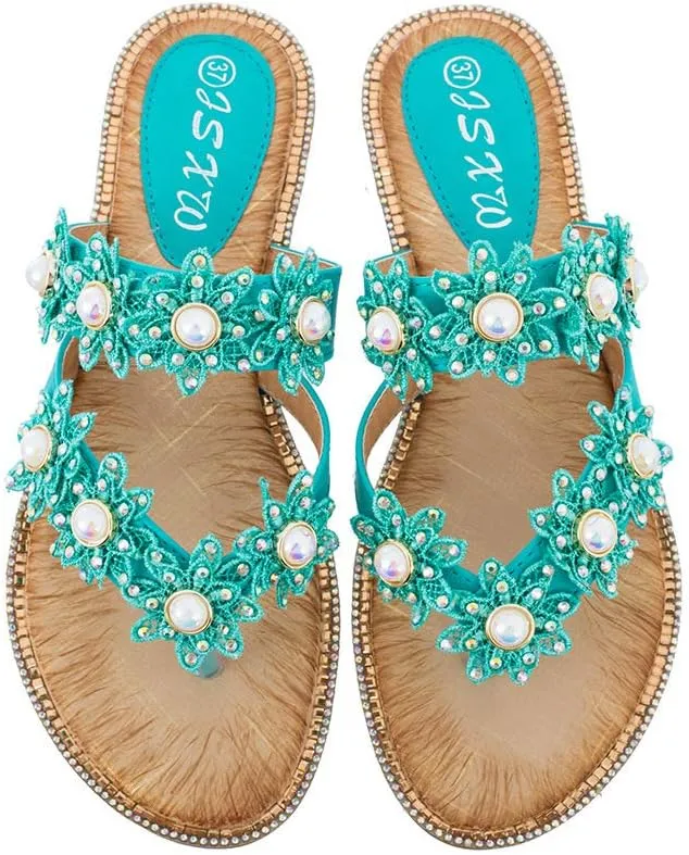 Sandals for Women Wide Width,Women's Comfy Flat Sandal Shoes Summer Beach Travel Fashion Slipper Flip Flops Shoes