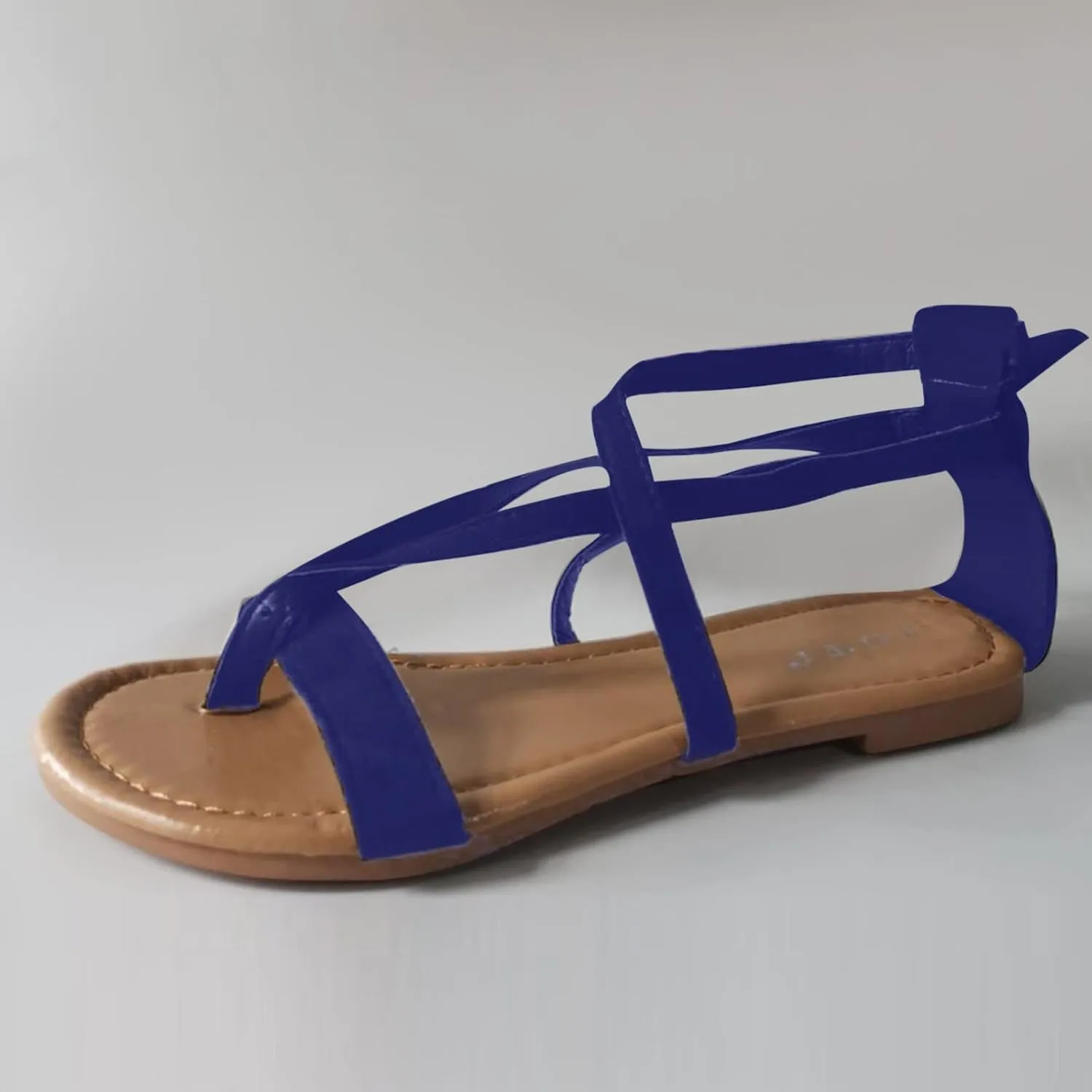 Sandals Women Flat Strappy Flip Flops Summer Sandal Dressy Comfortable Beach Sandalias Gladiator Womans Cross Strap Cute Casual Ladies Thong Slippers