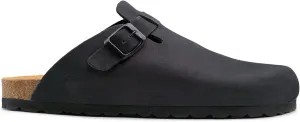 Sandgrens Handmade Unisex Cork Mules | European Top Grain Leather Sandals with Soft Suede Cushioned Footbed and EVA Rubber Sole | Toledo