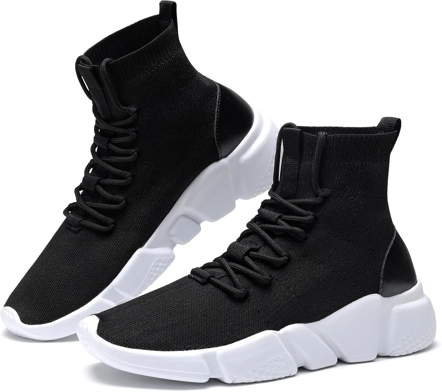 Santiro High Top Slip On Sneakers for Men Walking Tennis Shoes Lightweight Work Casual Gym Athletic Shoes
