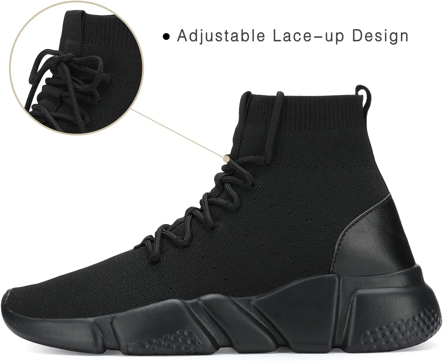 Santiro High Top Slip On Sneakers for Men Walking Tennis Shoes Lightweight Work Casual Gym Athletic Shoes