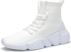 Santiro High Top Slip On Sneakers for Men Walking Tennis Shoes Lightweight Work Casual Gym Athletic Shoes