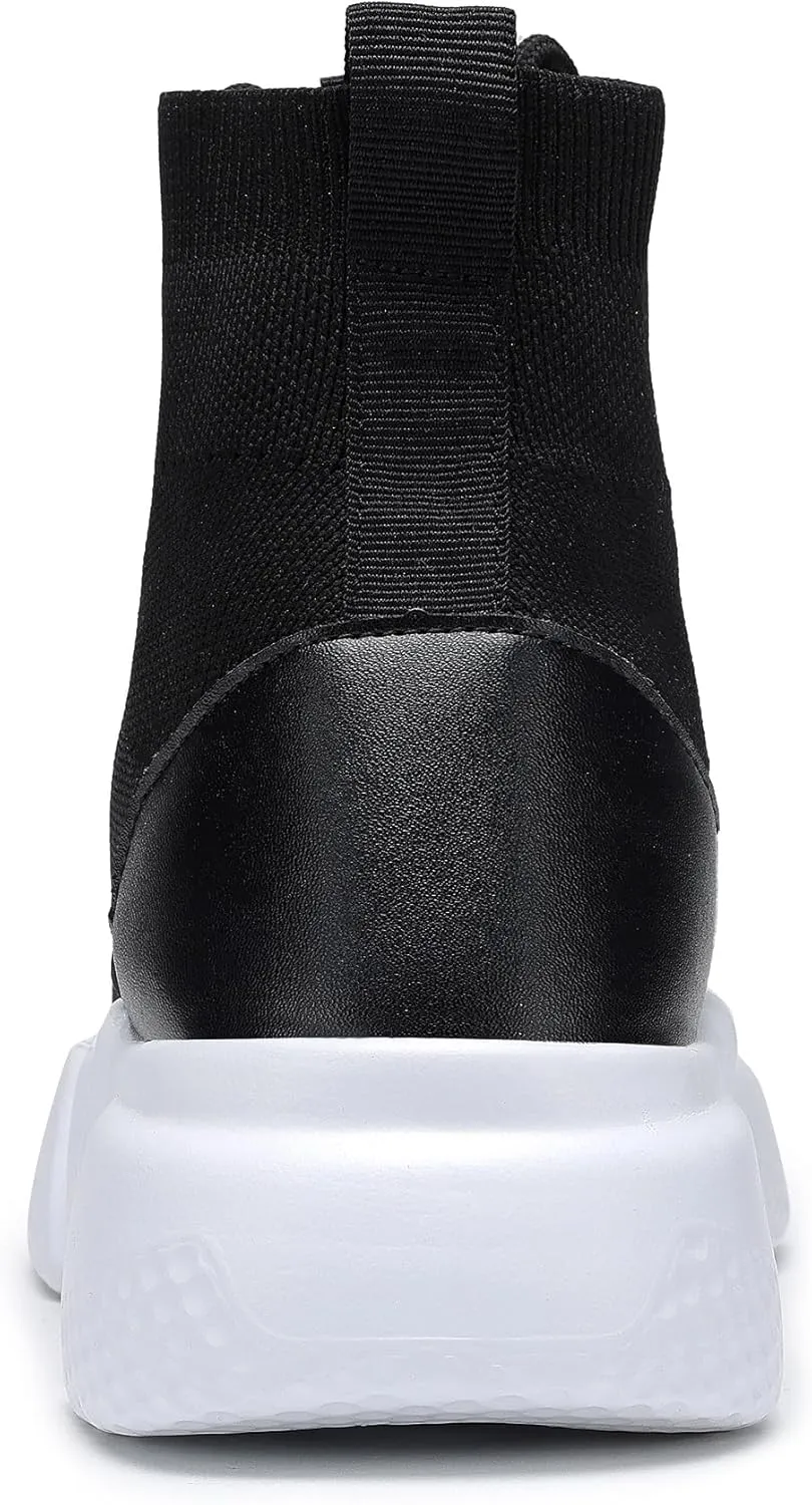 Santiro High Top Slip On Sneakers for Men Walking Tennis Shoes Lightweight Work Casual Gym Athletic Shoes