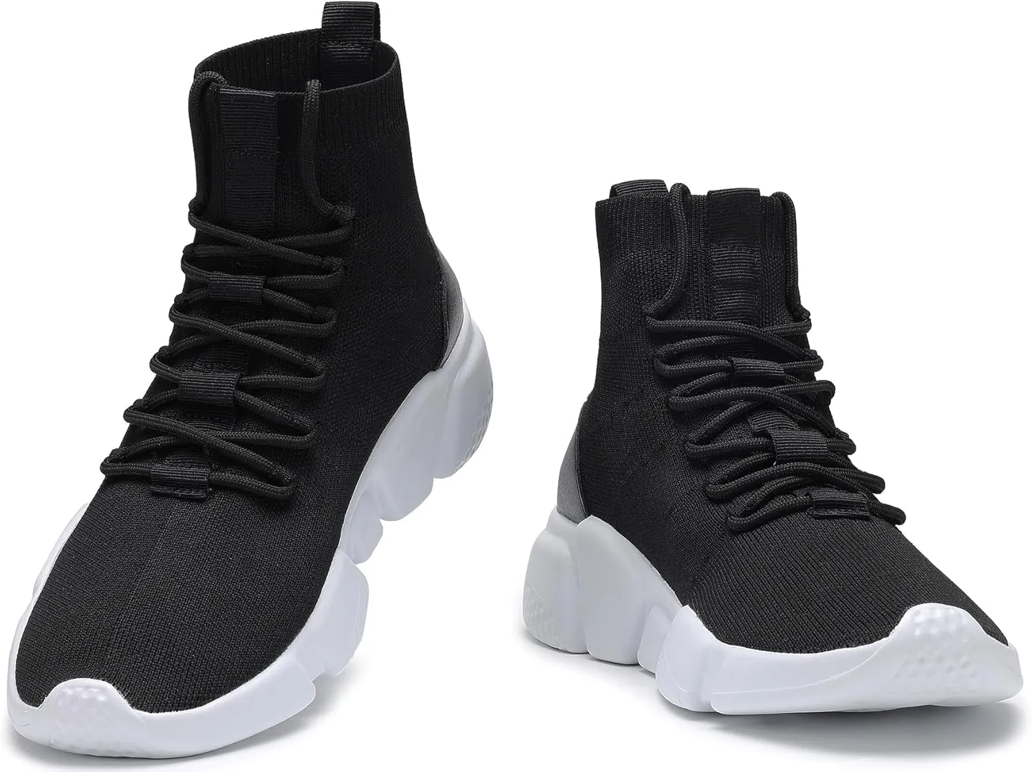 Santiro High Top Slip On Sneakers for Men Walking Tennis Shoes Lightweight Work Casual Gym Athletic Shoes