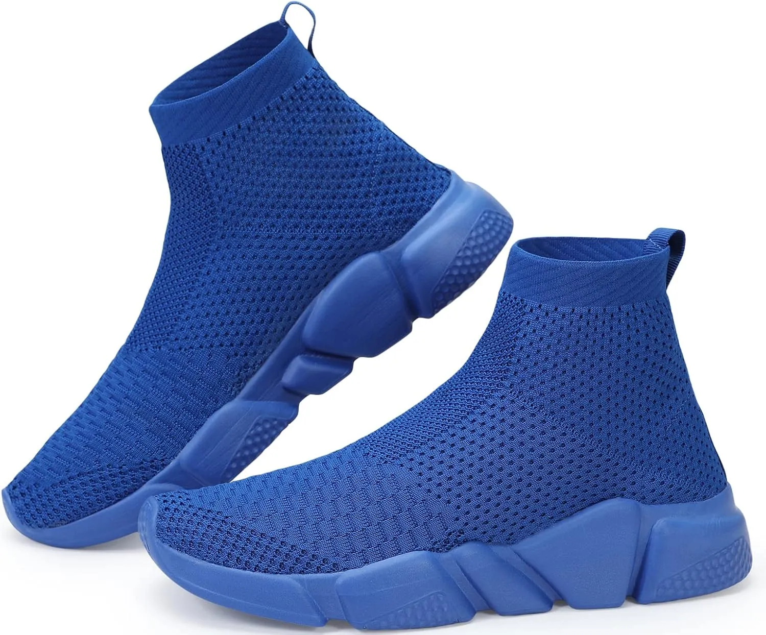 Santiro Walking Shoes for Men Lightweight High Top Sneakers Breathable Knit Athletic Running Shoes Fashion Gym Sports Shoes