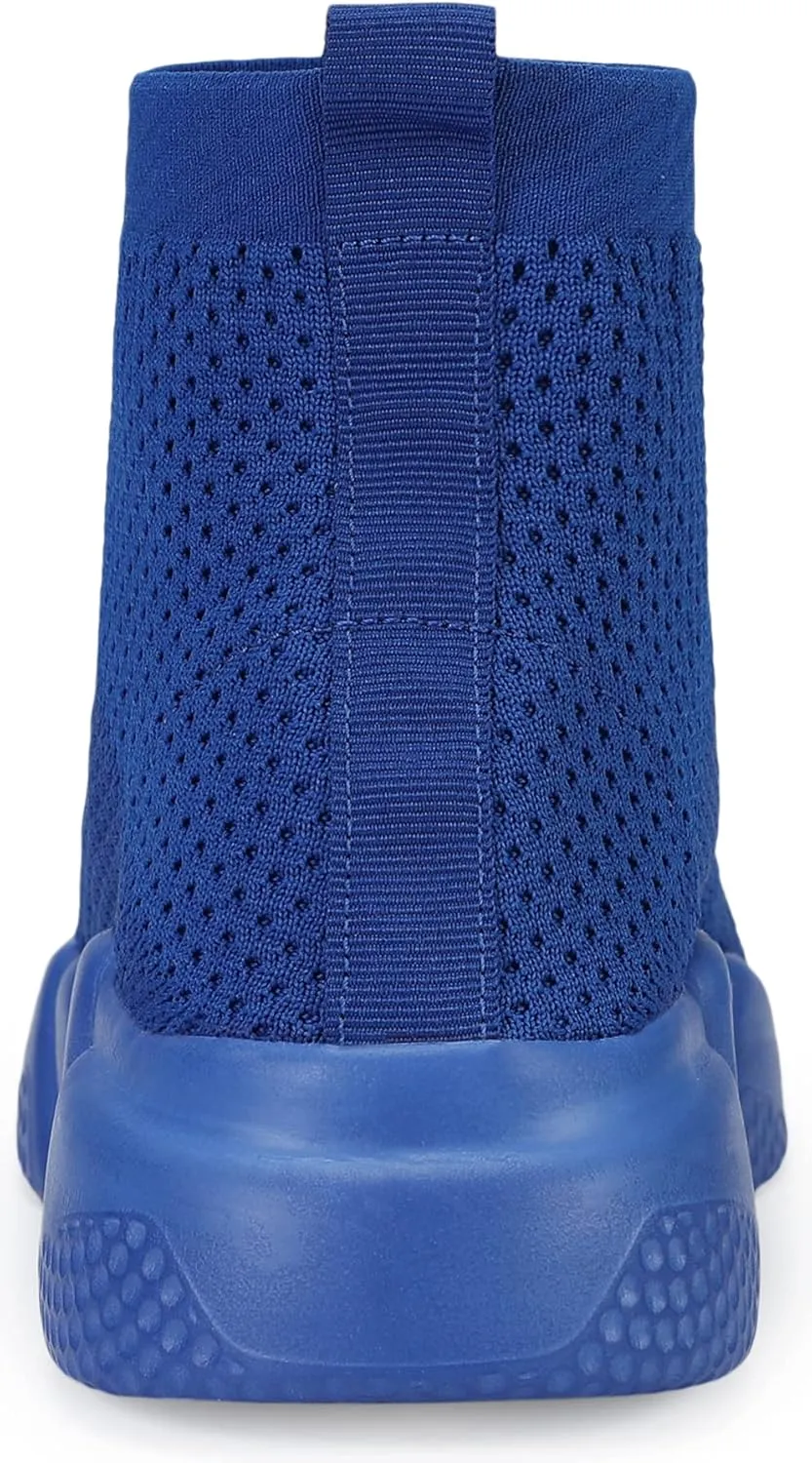 Santiro Walking Shoes for Men Lightweight High Top Sneakers Breathable Knit Athletic Running Shoes Fashion Gym Sports Shoes