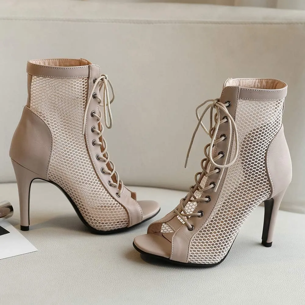 Scaoruki Women Classic Gladiator Sandals Summer Booties Breathable Mesh Sandals