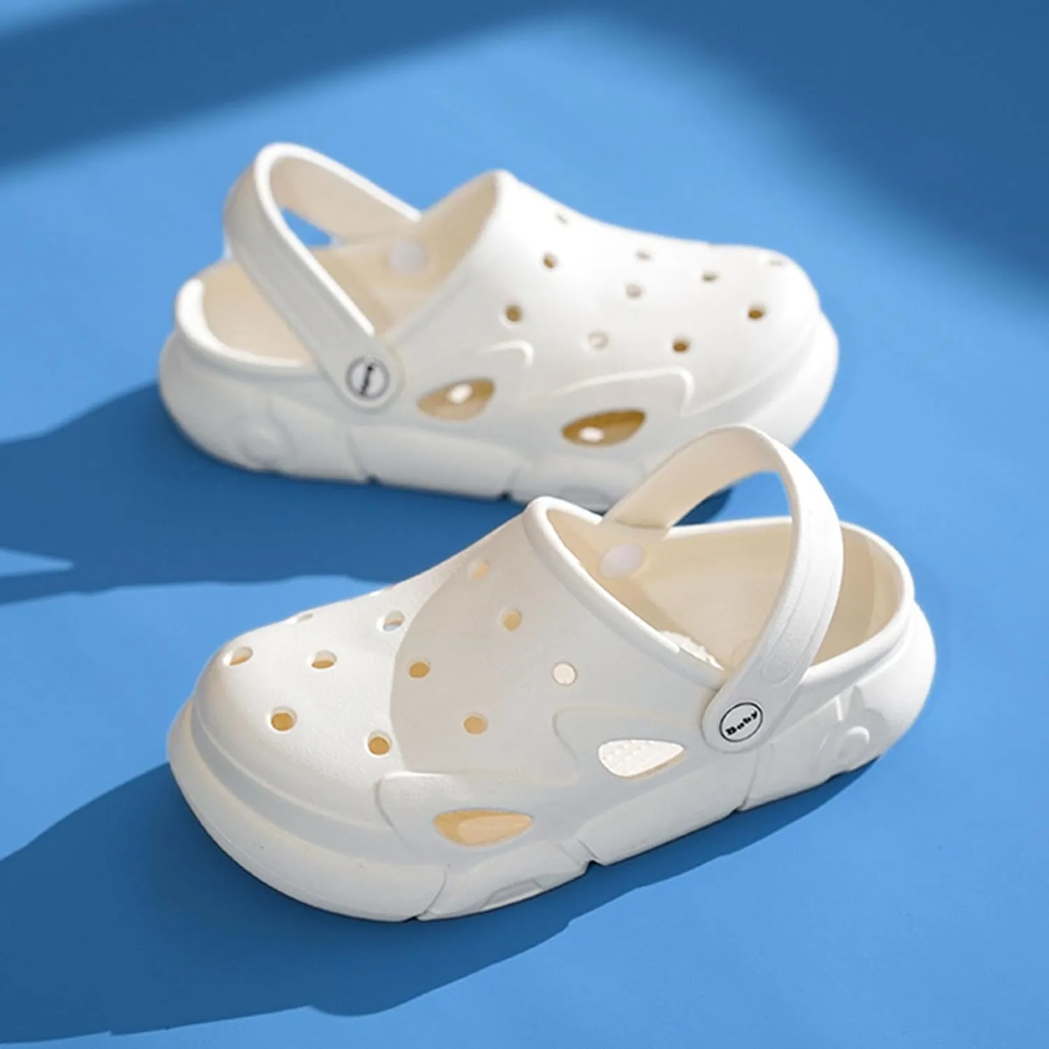 SECHRITE Kids Boys Girls Garden Clogs Shoes Shower Slippers Toddler Slip On Mules Lightweight Beach Pool Slides Indoor Sandals