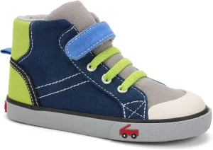 See Kai Run Dane - Lightweight High-Top Sneakers for Boys - Blue/Multi, Toddler 4