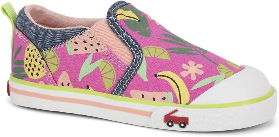 See Kai Run, Italya Sneakers for Kids, Hot Pink Tropical, 4