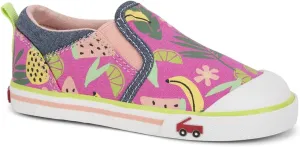 See Kai Run, Italya Sneakers for Kids, Hot Pink Tropical, 4
