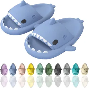 sharllen Shark Sandals Slides for Women Men Cute Novelty Cartoon Anti-Slip Open Toe Slides Summer Lightweight Shark Sandals