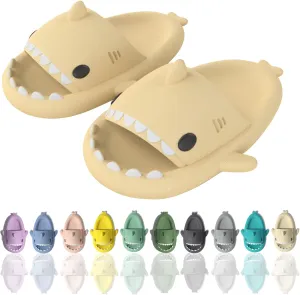 sharllen Shark Sandals Slides for Women Men Cute Novelty Cartoon Anti-Slip Open Toe Slides Summer Lightweight Shark Sandals