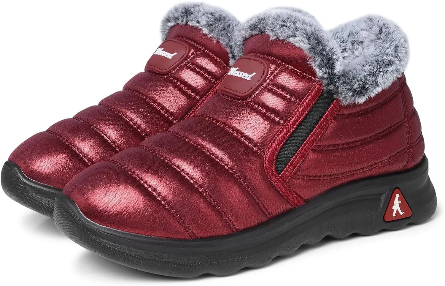 SHIBEVER Women Winter Snow Boots: Womens Waterproof Fur Lined Warm Boot Outdoor Walking Comfortable Slip On Zipper Ankle Booties