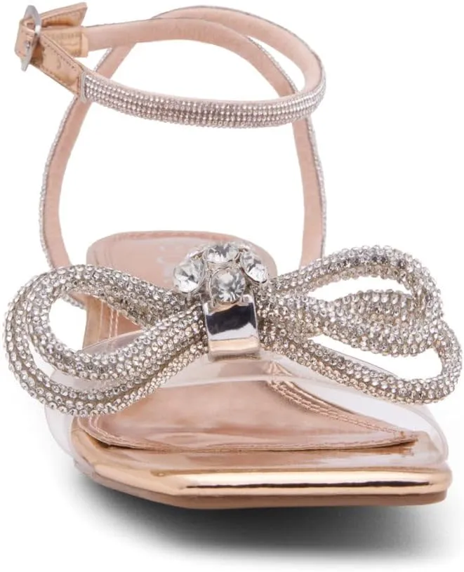 Shoe Land Women's Low Heels Dressy Sandals for 2025-1 Inch Chunky Block Short Heels | Square Open Toe with Adjustable Ankle Strap | Wedding & Party Heeled Sandals