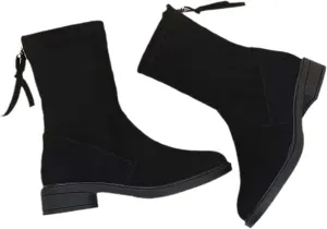 Shoes for Woman Large Size Fringe Back Zipper Short Boots Anti Slip Chunky Heel Snow Boots Classic Outdoor Boots
