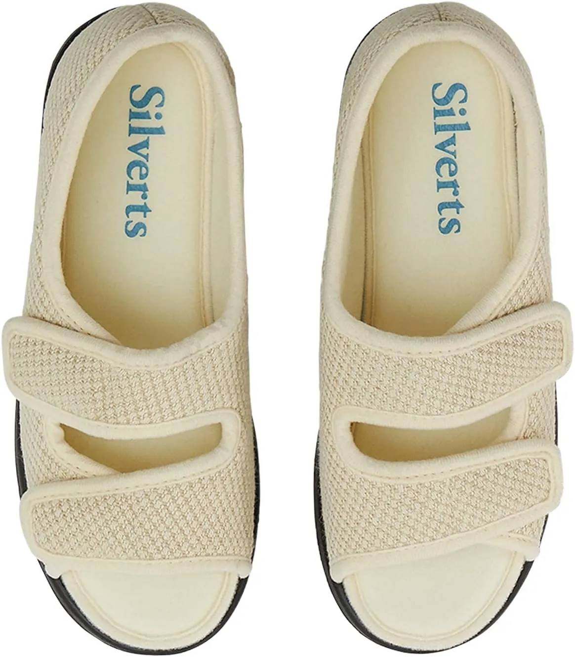 Silverts Diabetic Sandals for Women | Extra-Wide Non-Slip Comfortable Slippers for Elderly, Swelling, Sensitive Feet