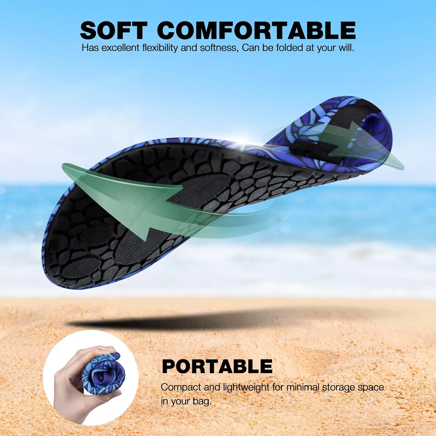 SIMARI Water Shoes Women Men Aqua Socks Beach Barefoot Quick Drying Aqua Aerobics Swim Pool Non Slip Outdoor Travel Essentials Surf River Lake Snorkeling Kayak Yoga Adult Youth
