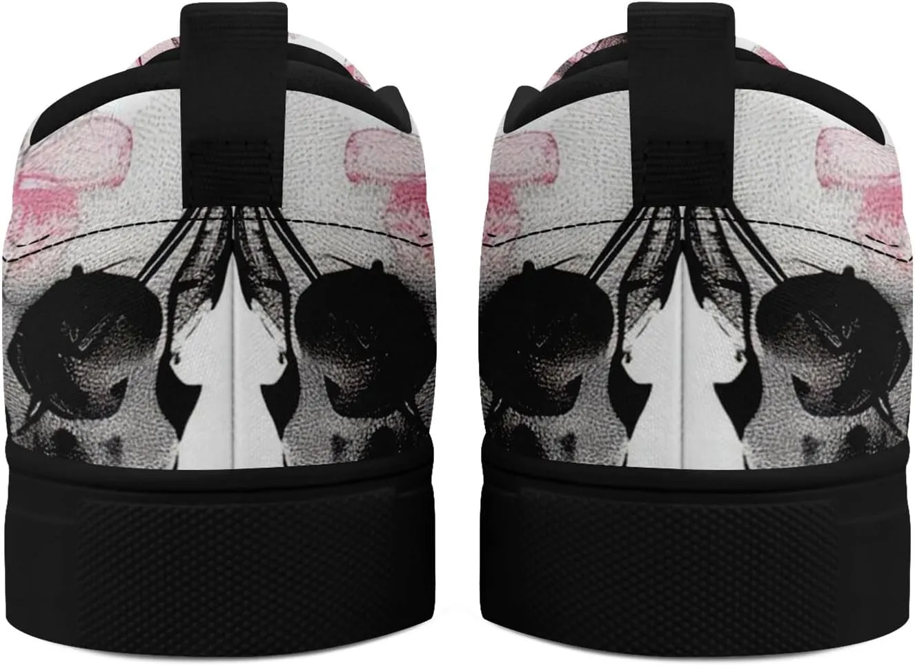 Skull Canvas Shoes Slip On Fashion Sneakers Low Top Casual Shoes Non Slip Loafers