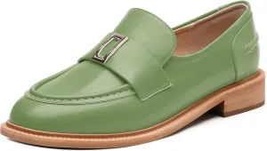 SKYSTERRY Loafers for Women Penny Loafers with Round Toe Low Chunky Block Heels Comfortable Women Loafers Shoes for Work Party Dating Shopping